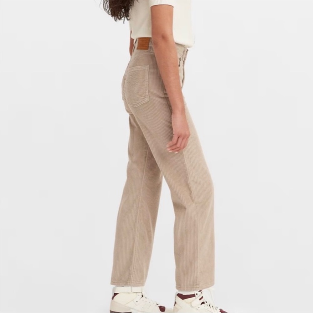 NWT Levis Corduroy Ribcage Straight Ankle Pant Jeans Granola Size 25